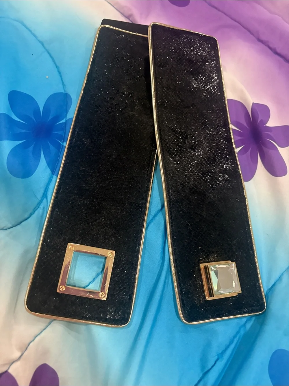 bebe Vintage belt with a crystal detail at the front.